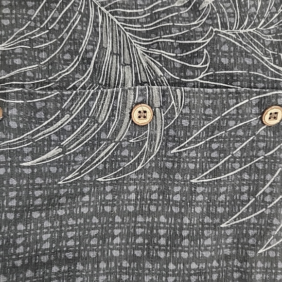 Jamaica Jaxx Authentic Island Style Hawaiian 100 %Silk Shirt Size XL Black Gray - Picture 3 of 5